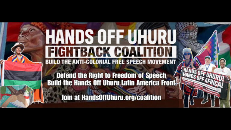 Build the Hands Off Uhuru Latin America Front