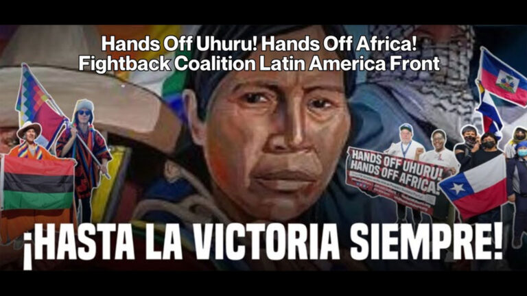 Hands Off Uhuru! Hands Off Africa! Fightback Coalition Latin American Front